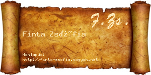 Finta Zsófia névjegykártya
