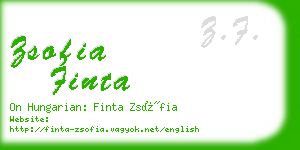 zsofia finta business card